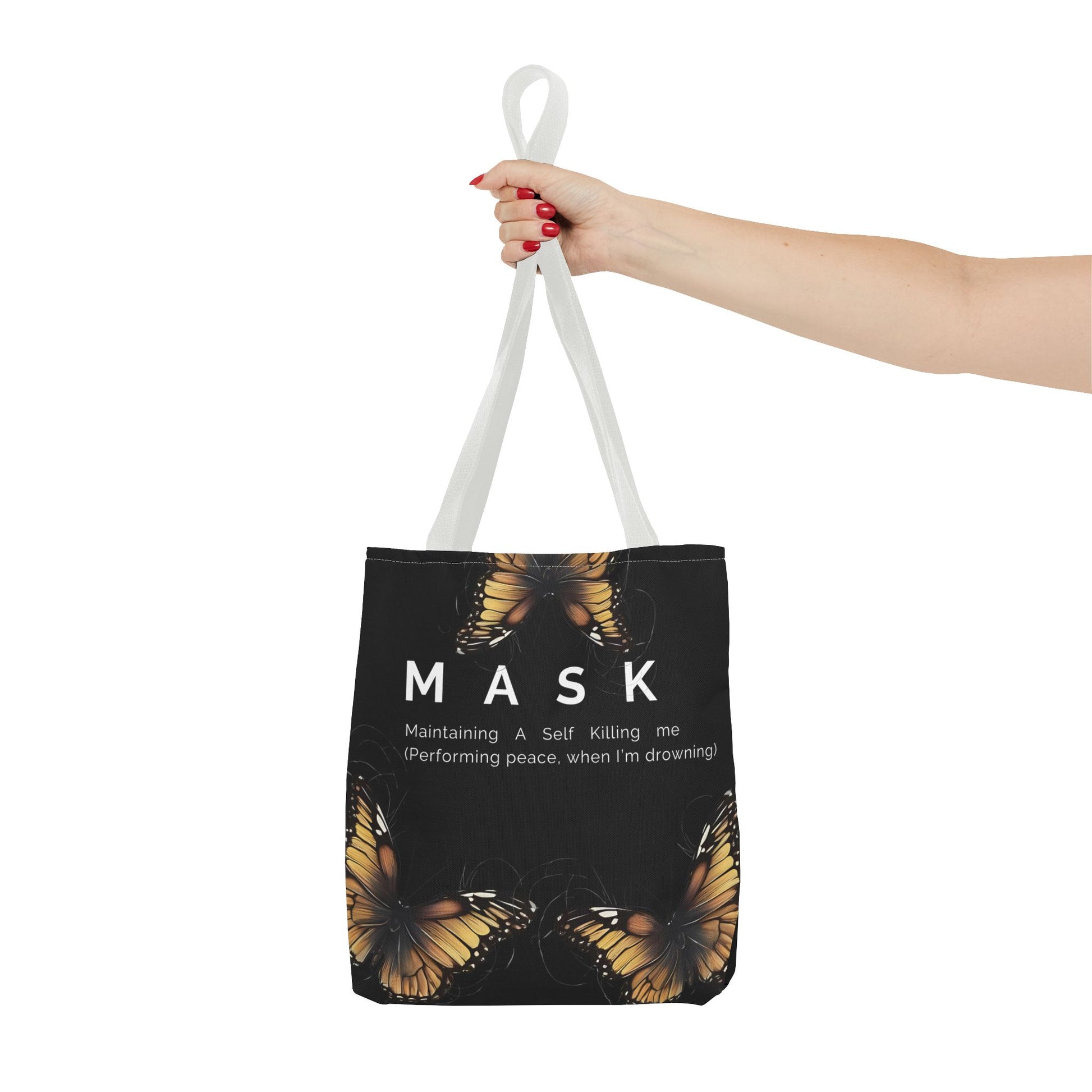 Mask Butterfly Tote Bag