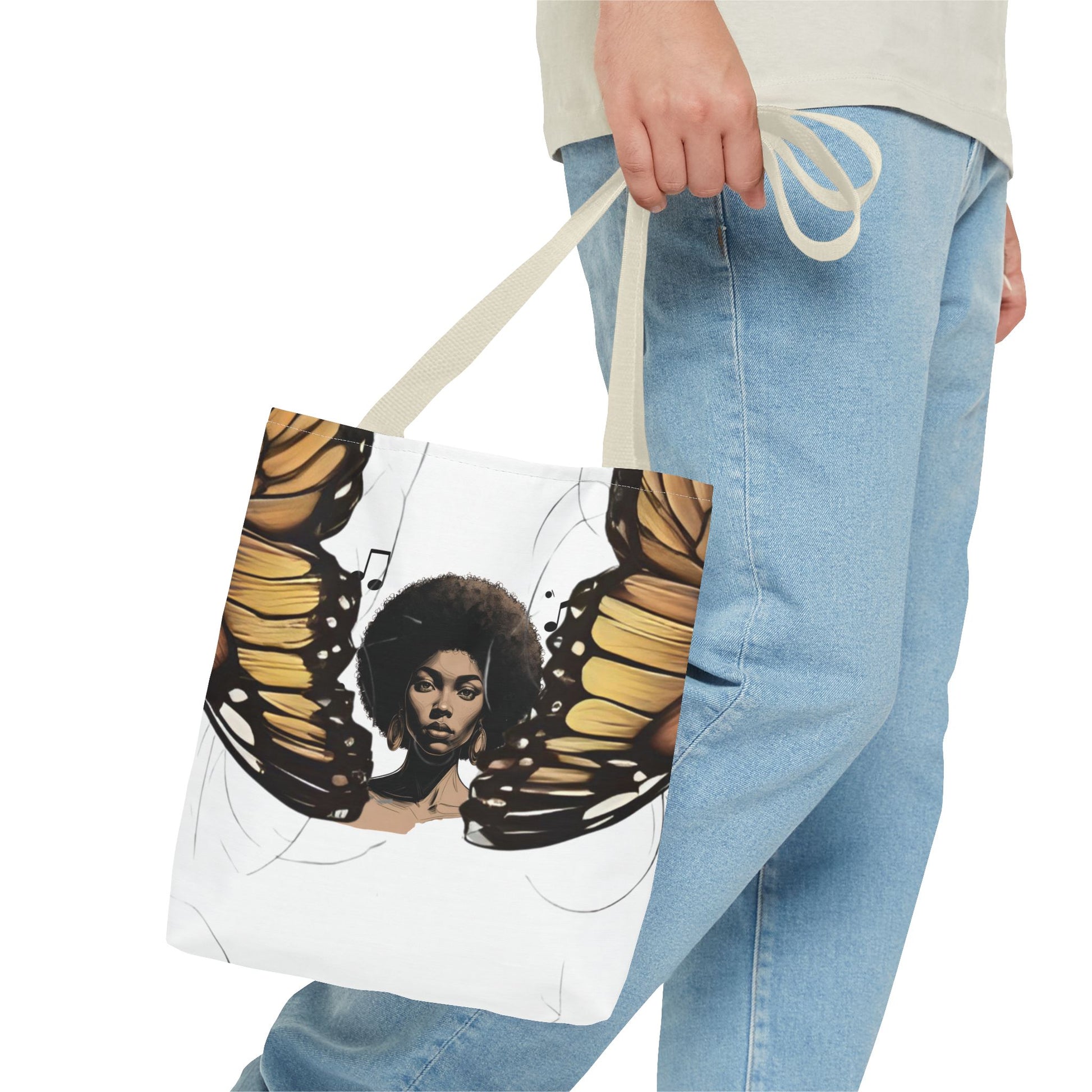 Afro Butterfly Tote Bag