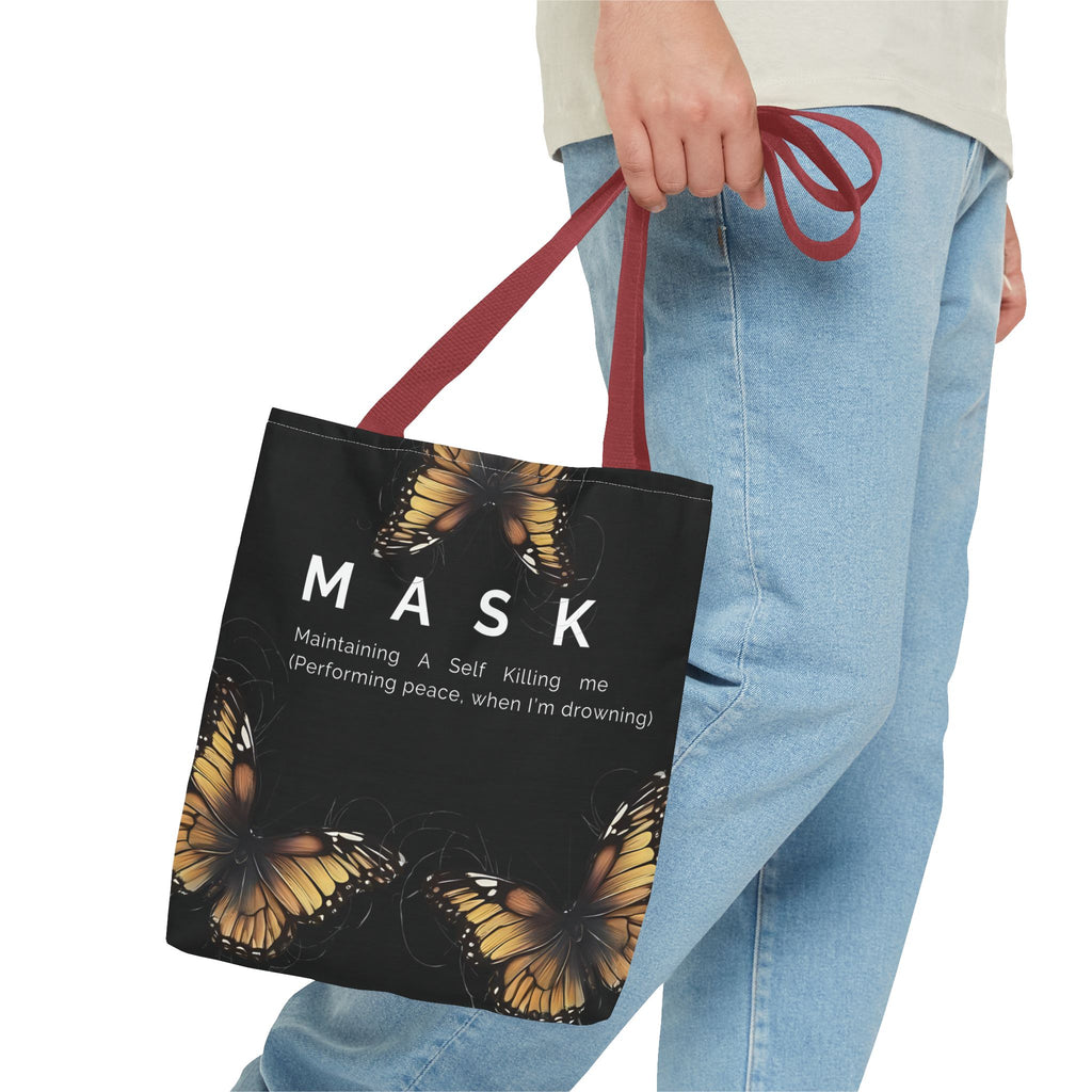 Mask Butterfly Tote Bag